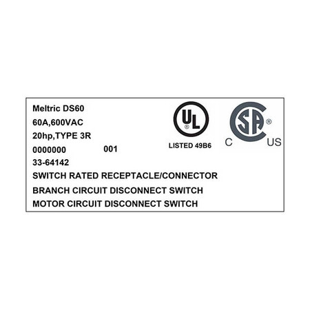 Meltric 33-64142 RECEPTACLE 33-64142